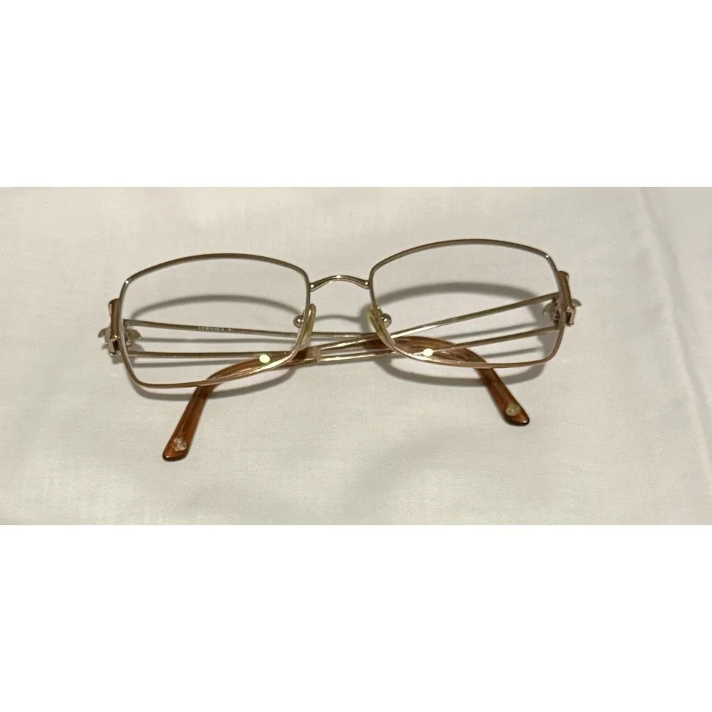 Versace Copper Gold  Eyeglasses Frames Only Italy Designer‎ Women Used